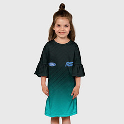 Платье клеш для девочки Ford ST Carbon, цвет: 3D-принт — фото 2
