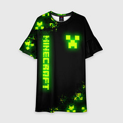 Детское платье MINECRAFT NEON LOGO CREEPER