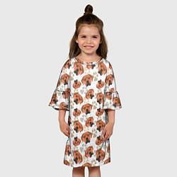 Платье клеш для девочки Собака Родезийский Риджбек, цвет: 3D-принт — фото 2