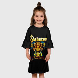 Платье клеш для девочки Carolus Rex - Sabaton, цвет: 3D-принт — фото 2