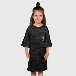 Платье клеш для девочки Juventus Asphalt theme, цвет: 3D-принт — фото 2