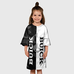 Платье клеш для девочки Buick Black And White, цвет: 3D-принт — фото 2