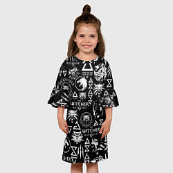 Платье клеш для девочки ВЕДЬМАК ЛОЛГОБОМБИНГ THE WITCHER, цвет: 3D-принт — фото 2