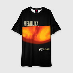 Платье клеш для девочки Metallica ReLoad, цвет: 3D-принт