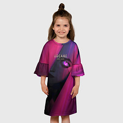 Платье клеш для девочки ArcaneДжинкc, цвет: 3D-принт — фото 2