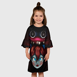 Платье клеш для девочки Poppy Playtime Поппи Плей Тайм, цвет: 3D-принт — фото 2