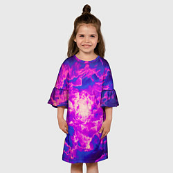 Платье клеш для девочки ВЕЧНЫЙ РАЙ, цвет: 3D-принт — фото 2