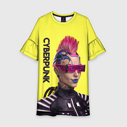 Платье клеш для девочки Cyberpunk Панк, цвет: 3D-принт