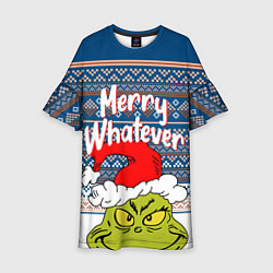 Платье клеш для девочки MERRY WHATEVER GRINCH, цвет: 3D-принт