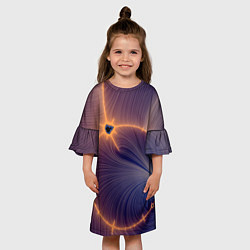 Платье клеш для девочки Black Hole Tribute design, цвет: 3D-принт — фото 2