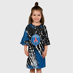Платье клеш для девочки PSG футбольный клуб, цвет: 3D-принт — фото 2