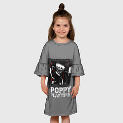 Платье клеш для девочки POPPY PLAYTIME - ПОППИ ПЛЕЙТАЙМ РИСУНОК, цвет: 3D-принт — фото 2