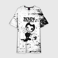Платье клеш для девочки Bendy and the ink machine - Black & White, цвет: 3D-принт