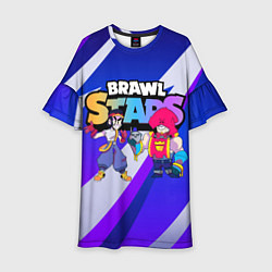 Платье клеш для девочки FANG & GROM BRAWL STARS, цвет: 3D-принт