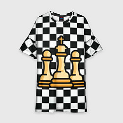 Платье клеш для девочки ChessKing Abstraction, цвет: 3D-принт