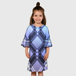 Платье клеш для девочки Строгая абстракция, цвет: 3D-принт — фото 2
