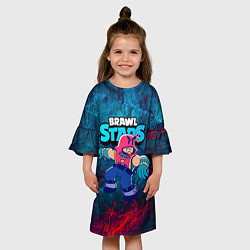 Платье клеш для девочки ГРОМ BRAWL STARS GROM, цвет: 3D-принт — фото 2