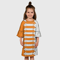 Платье клеш для девочки Лисицы Foxes, цвет: 3D-принт — фото 2