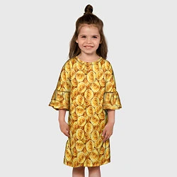 Платье клеш для девочки Эфириум Ethereum, цвет: 3D-принт — фото 2