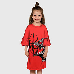 Платье клеш для девочки BERSERK - БЕРСЕРК НАДПИСЬ, цвет: 3D-принт — фото 2