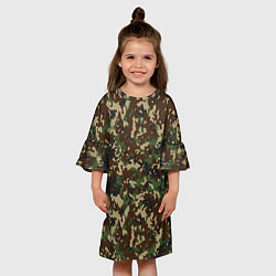 Платье клеш для девочки Камуфляж Излом, цвет: 3D-принт — фото 2