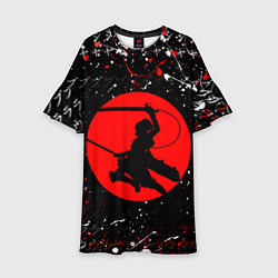 Платье клеш для девочки Sasha Braus Красная луна, цвет: 3D-принт