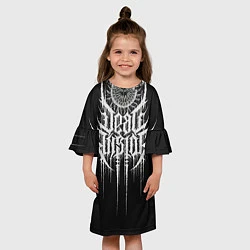 Платье клеш для девочки DEAD INSIDE, Сороконожка, цвет: 3D-принт — фото 2