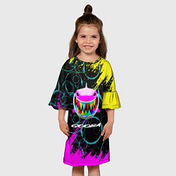 Платье клеш для девочки 6IX9INE пузыри, цвет: 3D-принт — фото 2