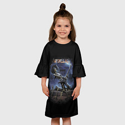 Платье клеш для девочки Metallica - thrash metal! Hard rock!, цвет: 3D-принт — фото 2
