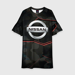 Платье клеш для девочки Nissan xtrail, цвет: 3D-принт