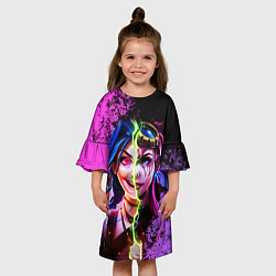 Платье клеш для девочки Arcane League Of Legends JINX AND VI, цвет: 3D-принт — фото 2