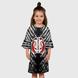 Платье клеш для девочки La Casa de Papel - Tokyo, цвет: 3D-принт — фото 2