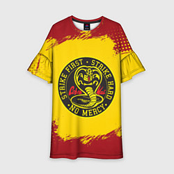 Платье клеш для девочки Cobra Kai Big Logo, цвет: 3D-принт