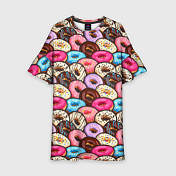 Платье клеш для девочки Sweet donuts, цвет: 3D-принт
