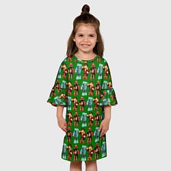 Платье клеш для девочки Minecraft heros pattern, цвет: 3D-принт — фото 2