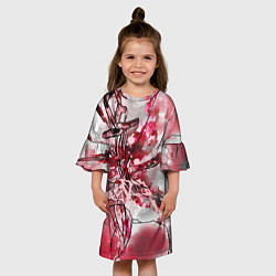 Платье клеш для девочки Коллекция Get inspired! Лилия Абстракция L-1-fl-47, цвет: 3D-принт — фото 2