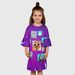 Платье клеш для девочки Babl Kvas Items, цвет: 3D-принт — фото 2