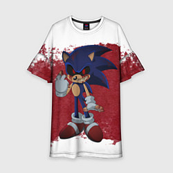 Платье клеш для девочки Sonic Exe!, цвет: 3D-принт