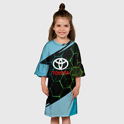 Платье клеш для девочки TOYOTA класс авто, цвет: 3D-принт — фото 2