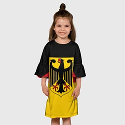Платье клеш для девочки Германия - Germany, цвет: 3D-принт — фото 2