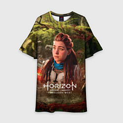 Платье клеш для девочки Horizon Forbidden West Aloy, цвет: 3D-принт