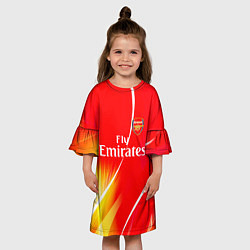 Платье клеш для девочки Arsenal арсенал фк, цвет: 3D-принт — фото 2