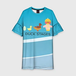 Платье клеш для девочки Duck stages 3D, цвет: 3D-принт