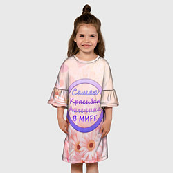 Платье клеш для девочки Самая красивая Ангелина, цвет: 3D-принт — фото 2