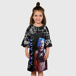 Платье клеш для девочки JINX ARCANE, цвет: 3D-принт — фото 2