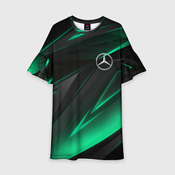 Платье клеш для девочки MERCEDES-BENZ AMG NEON STRIPES PETRONAS, цвет: 3D-принт