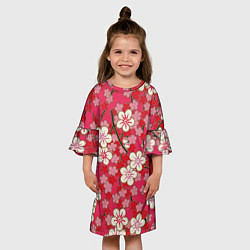 Платье клеш для девочки Пышная весна, цвет: 3D-принт — фото 2