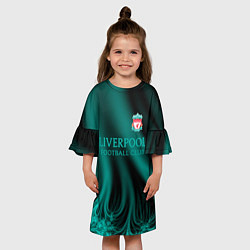 Платье клеш для девочки Liverpool спорт, цвет: 3D-принт — фото 2