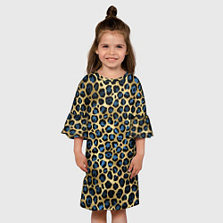Платье клеш для девочки Стиль леопарда шкура леопарда, цвет: 3D-принт — фото 2