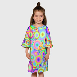 Платье клеш для девочки Disco-Tie-Dye, цвет: 3D-принт — фото 2